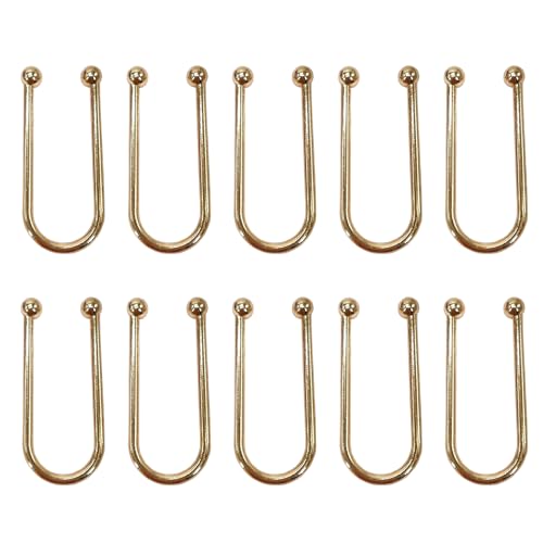 Image of 10Pcs Alloy Bikini Clips, Metal U Shape Ring Garment Clasps, Bra /Bikini Hook Closure, Swimwear Front Clasp, Bra Clasp Replacement Part for Lingerie Sewing Bra Swimwear Buckle Making Garment Accessory