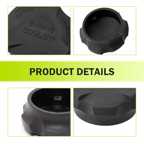 pinflaw Car Radiator Tank Cover, Coolant Reservoir Cap, #2544126100 Seal Cap, Compatible with Hyundai Kia Santa Fe (Black) - Thumbnail 3