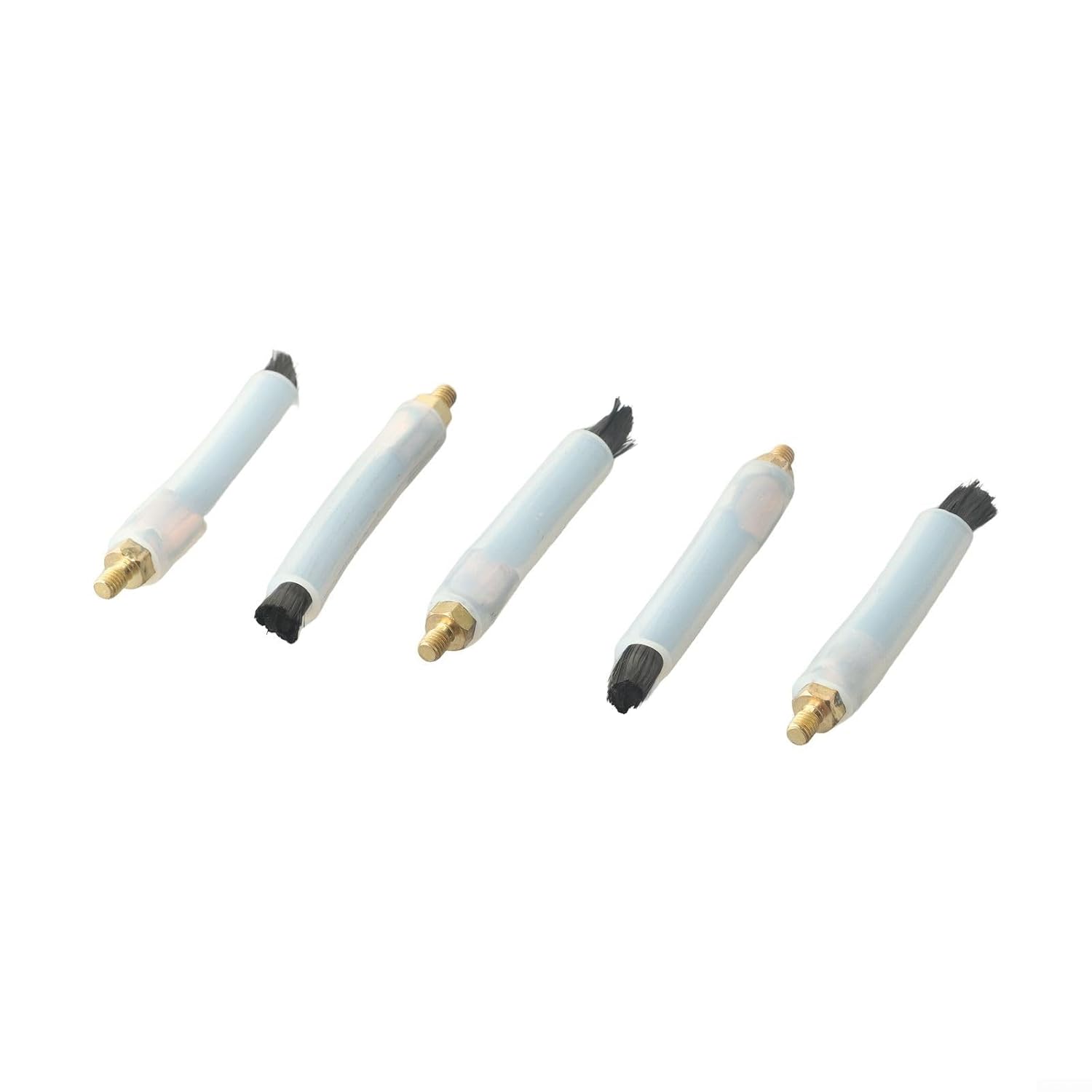 5Pcs Carbon Fiber M6 Welding Brushes Set for Seam Cleaning High-Temperature Resistant Polishing Cleaner with Adjustable Sleeve