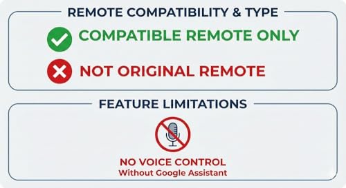 Image of SV LT-65NQ7165C Remote Control Compatible with JVC 165 cm (65 inches) AI Vision Series QLED Google TV LT-65NQ7165C (Black) (Please Match The Image with Your Old Remote)