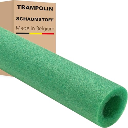 AWM Trampolin Schaumstoff 1000 mm Schaumstoffrohre Schaumstoffpolster Stangenschutz Netz Sicherheitsnetz Zubehör Rohre Polster - GRÜN