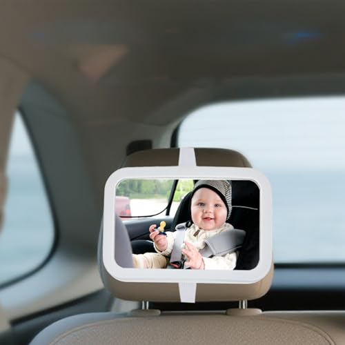 Miroir bébé voiture écran LED intensité variable pour voyager l'esprit serein