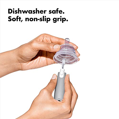 OXO Tot Bottle Brush with Nipple Cleaner and Stand – Gray, 2-Pack by OXO Tot - Image 5