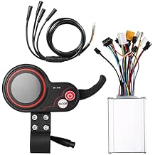 HUIOP 48V Motor Controller, 48V Aluminum Alloy Electric Scooter Brushless Motor Controller Intelligent with Instrument Display Cable Replacement for 10 Inch Kugoo M4