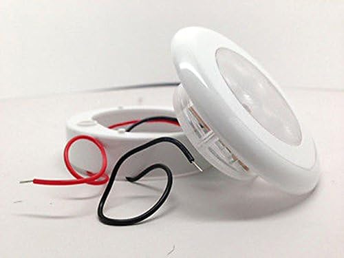 Pactrade Marine 4PCS Boat 3 LED Blue Colored Round Courtesy Light Plastic Flush