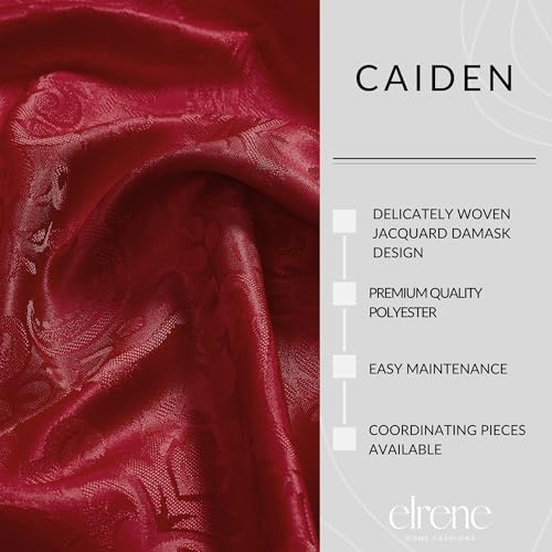 Elrene Home Fashions Caiden Elegance Damast-Tischdecke, wasserdicht, Flecken- und knitterfrei, 152,4 x 365,8 cm, länglich/rechteckig, Rot – Ansicht 3