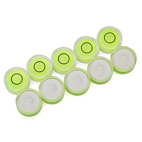 10 Pack Bubble Spirit Level Degree Mark, 10X6Mm Circular Bullseye Level Measuring Instruments Spirit Level, Use For Tripod, Phonograph, Turntable (10X6Mm) #TOP2