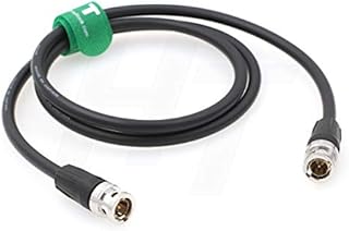 12G 3G HD SDI BNC 75Ω Coaxial Video Cable 4K 60P Male BNC to Male BNC Canare LV-61S for Blackmagic Komodo Alexa Atomos Broadcast Camera Monitor (1m, black)