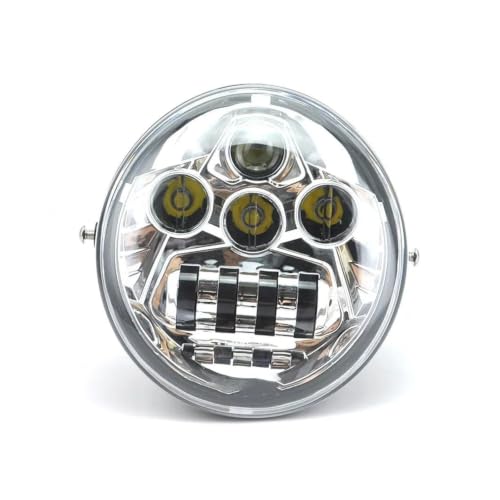 Phare de moto V-Rod haut de gamme finition chrome brillant avec feux de jour halo