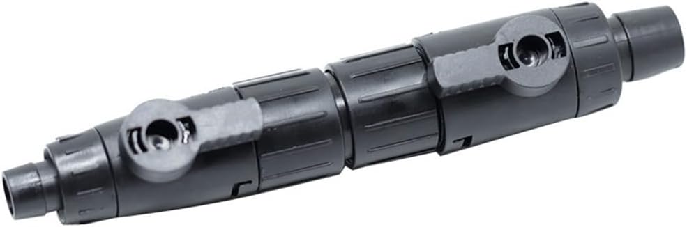 Disconnect Hose Connector, Aquarium Filter Quick Release Connector With Flow Control Valve Water Pipe Disconnect System For Fish Tank Maintenance for Standard Hoses Black(16MM)