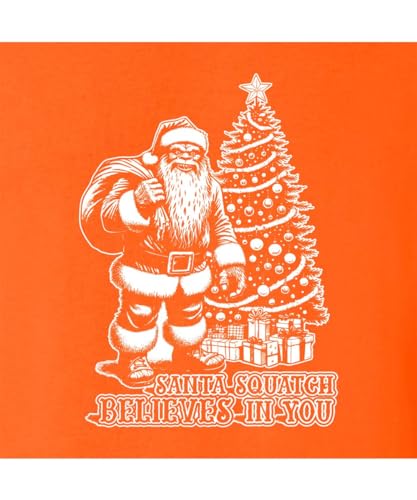 Go All Out Santa Squatch Believes in You Funny Bigfoot Christmas Mens Women Youth T-Shirt3