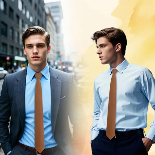 Image of Cotton 2.56'' Skinny Ties for Men, Neckties for Casual, Business | Solid color ties for men for party, daily use, dating, office