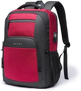 شنطة كاجوال شيك - عملية جدا المدرسة و الجامعة والنادي - ظهر احترافية - سعة للاب توب مقاس 15.6 بوصة - لون احمر