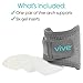Vive Foot Arch Support Brace (Pair) - Wrap Corrector for Flat Foot, Plantar Fasciitis, Pain Relief, Fallen Arches - Compression Sleeve Strap for Feet - Gel Bands Inserts For Women & Men - Insert for Under Socks