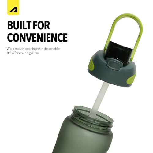 Image of Boldfit Sipper Water Bottle for Adults & Kids 1L Plastic Sipper Bottle with Straw Leakproof BPA Free Reusable Drinking Bottle for Gym, School, Office, Sports, Cycling & Travel for Men Women Kids
