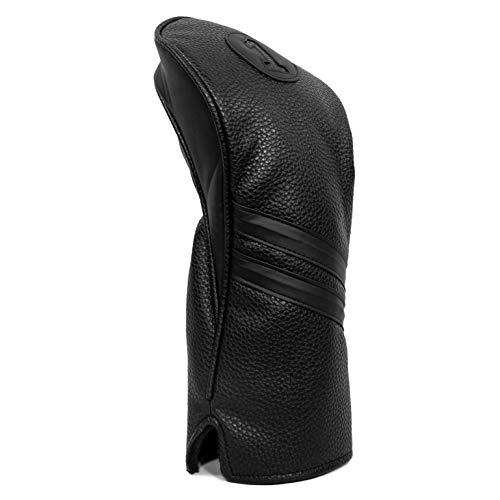 ProActive Sports Vintage Golf Club Head Covers for Driver | 1 Headcover for up to 460cc | Classic Leather Look | Black/Black