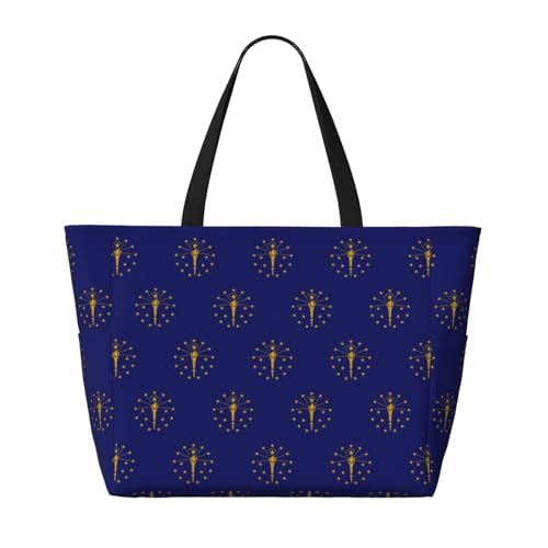 Indiana State Flag Large Capacity Foldable Tote Bag Women Beach Tote Bag Handbag Gym Bag Travel Shopping Bag2