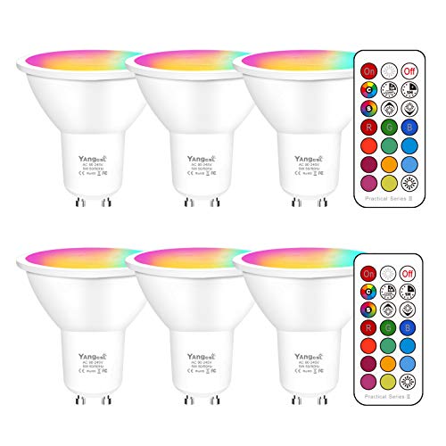 Yangcsl PCSDRGB00302 Gu10 Led Bulbs 40W Equivalent 400Lm, Color Changing Spot Light Bulb cover