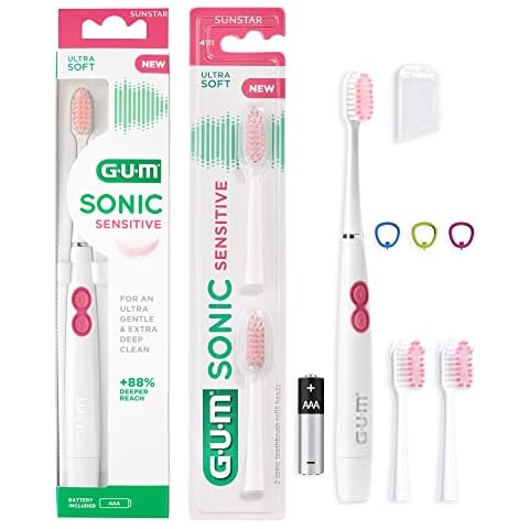 GUM Sonic Sensitive - Cepillo de dientes eléctrico con pilas Cover