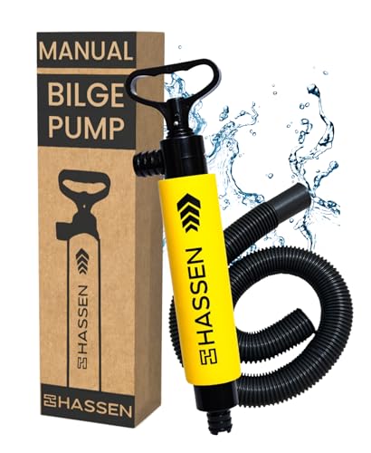Manual Bilge Pump for Boats, Kayak Portable Hand Pumps for Water Removal - Long Hose Marine Safety Equipment Must Haves, Emergency Tool Home & Outdoors
