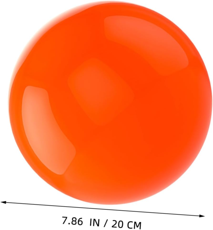 OSALADI Stainless Steel Gazing Globe Mirror Ball Decorative Balls for Home Garden 200mm Orange Reflective