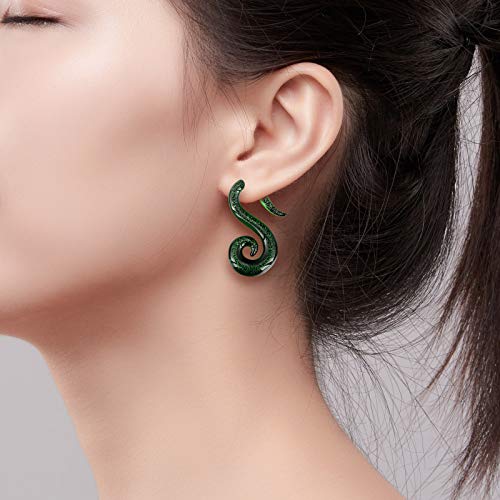 Stuppendux Seahorse Shape Ear Glass Spiral Tapers Plugs Tunnels Expander Hanger Gauges Earrings Stretching Body Piercings Jewelry Gauges 4g 5MM