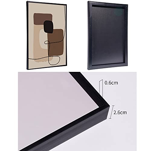 Modern Aesthetic Decor 24" X 32" Framed Wall Art,Neutral Black, White And Gray Abstract Lines Color Block Canvas Posters & Prints, Home Wall Decor Natural Decor Living Room Bedroom Bathroom #TOP5