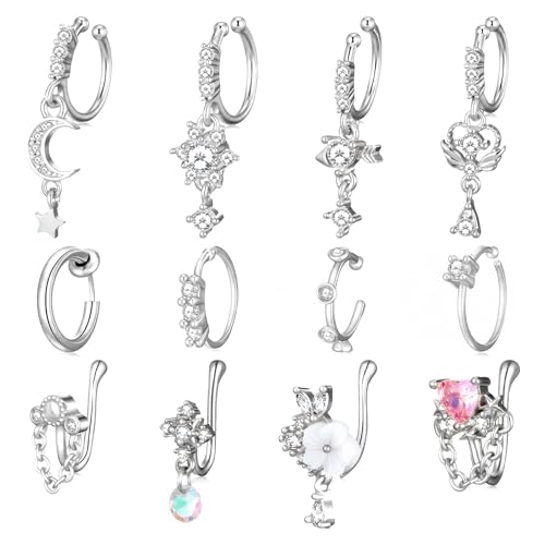 Yolev Fake Nose Piercings Set