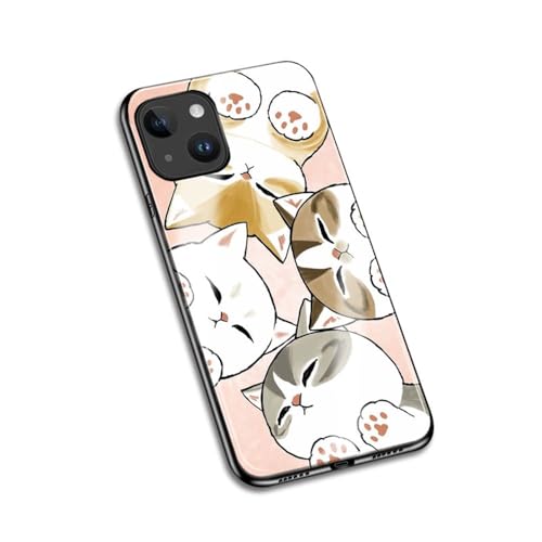 IPhone16 Pro Max �X�}�z�P�[�X �T���l�R �A�I�T�� �g�уJ�o�[ 16e 15 14 13 12 11 SE �Ή� Mofusand �G���O�b�Y ���� �����K���X �J�o�[ �A�j�� �g�уP�[�X �G�� �l�C �A�C�t�H���P�[�X(A06,IPhone