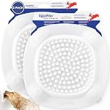 Aquapaw Lick Mat for Dogs 2-Pack XL, Suction Cup Dog Slow Feeder Pad & Licking Mat for Peanut Butter Treats β Calming Dog Bathing Aid, Stress Relief & Mental Stimulation for All Breeds - White
