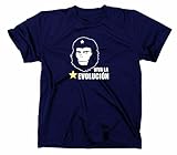 Flexprint Viva la Evolucion Funshirt T-Shirt, Evolution Che Guevara, Cuba Kuba Navy XXL