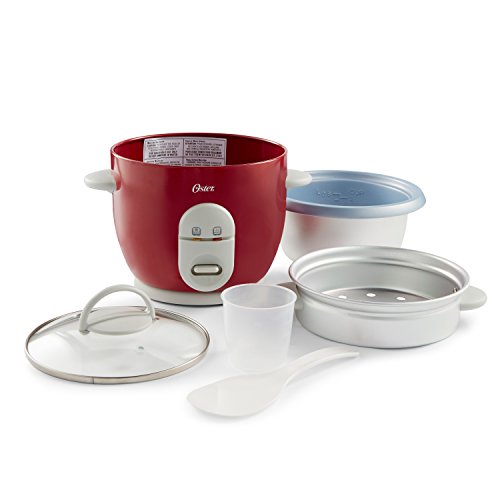 Oster 6-Cup Rice Cooker With Steamer, Red (004722-000-000) #TOP3