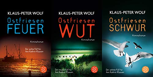 Casos de Ann Kathrin Klaasen Band 8 9 10 en paquete de tres novelas policiacas de Klaus-Peter Wolf