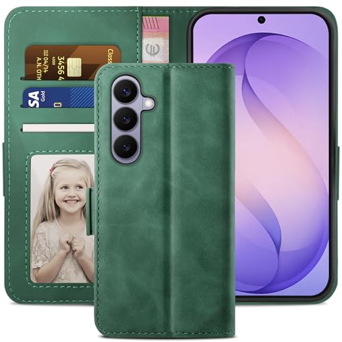 Étui de protection à rabat Samsung S26 chic en cuir haut de gamme