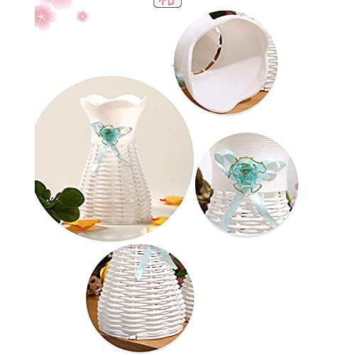 3 peças de decoração para casa vasos de plástico de origami imitação de porcelana decoração moderna