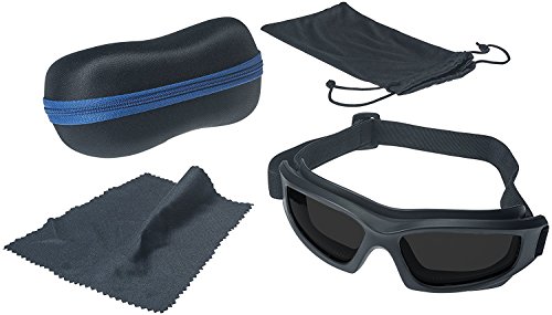Motorcycle Riding Goggles: Heavy-Duty Riding Goggles"No Foam" Design w/Hard Case, Microfiber Cleaning Cloth & Pouch Included by Get Lost (Set of 3) by Get Lost Helmets - Used condition - US$63.29