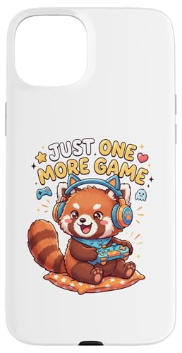 Video Gaming Just one more Game Gaming Red Panda �X�}�z�P�[�X iPhone 15 Plus �p