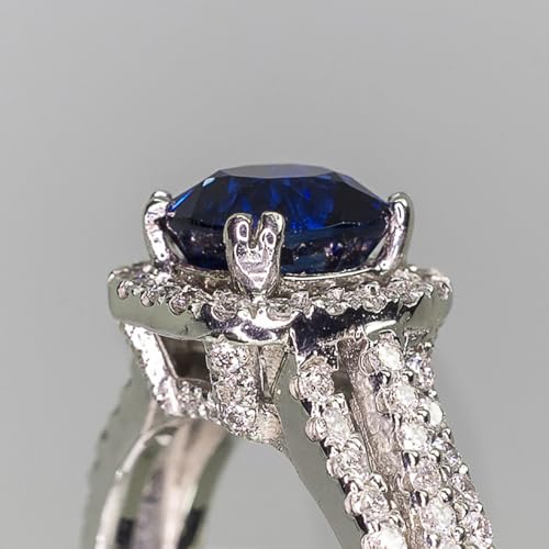Brilliant Blue Cubic Zirconia Women Rings Luxury Wedding Band Fashion Jewelry4