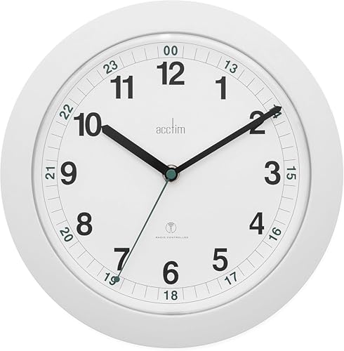 Acctim 93/723brc Milan Radio Controlled Wall Clock, Black