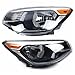 SOLRIMANA 1 Pair of Headlights Assembly Compatible With 2014-2019 For Kia Soul Left Driver & Right Passenger Side Chrome Housing Headlight Replace 92102B2270,KI2503167 (1 Pair（LH+RH）)