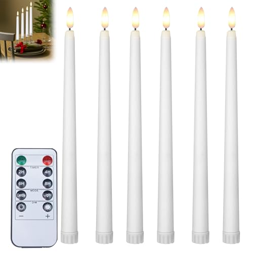 Lot de 6 Bougie LED Flamme Vacillante Électrique, Bougie LED, Fausses Bougies Électrique...