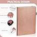 Comkiso Password Book with Individual Alphabetical Tabs Laminated, Large Print Password Keeper Book for Seniors, A5 Hardcover Internet Password Log Book to Record Website Login Details - Rose Gold