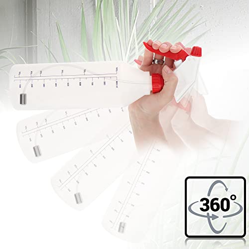 Miniatura 3 de Com-Four 2x Botella Rociadora - Rociador De Bomba De 360 ??Grados Resistente A Productos Químicos - Rosca 28 400 Para Ácidos Diluidos, Aceites Minerales Y Grasas Blanco Azul Blanco Rojo