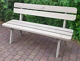 Garten Holzbank 120 cm wetterfest – stabile Gartenbank aus Massiv Holz, bequeme Sitzbank für 2 Personen, langlebige Holzbank für Garten, Terrasse & Balkon, 2 Sitzer Gartenbank robust & pflegeleicht