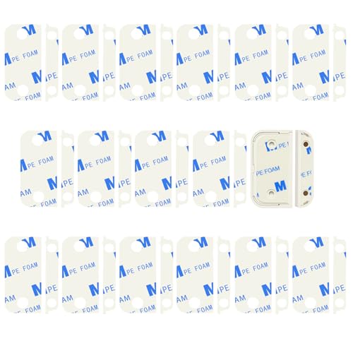 Image of 16PCS Ring Sensor Adhesive Pads for Ring Alarm Contact Sensors and Magnets(2nd Gen), Adhesive Replacement Tapes,Double Sided Sticky Strips for Ring Door Sensors, Easy Installation,Pre-Cut