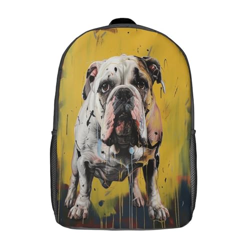 Sac à dos d'école bouledogue ergonomique pour soulager le dos des garçons au collège