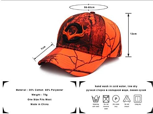 [Flymaple] Бейсболка Blaze Orange с изображением настоящего дерева, охотничья кепка свободного размера [товары параллельного импорта] elk orange, фото 3