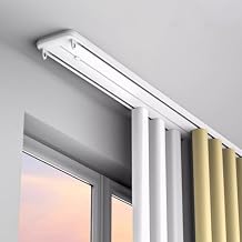 White Conjoined Double Track for Curtains, Ceiling Mount Curtain Track Rails, Window Drapes Rod for Balcony/Living Room/Separation Size 100cm 3.3ft One Color 700cm 23ft