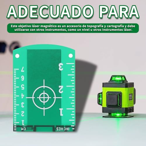 Miniatura 7 de Uadme Placa Láser, 2 Piezas Tarjetas De Objetivo Laser Magnéticas, Laser Target, Nivel Láser De Línea Cruzada, 10 X 7 Cm Para Alineación, Medición Rojo