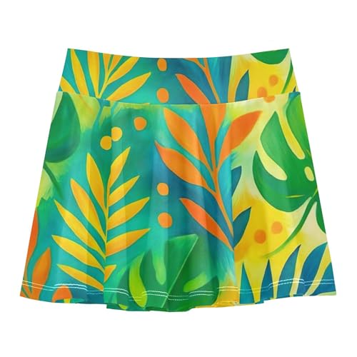 Athletic Shorts for Girls Skorts Colorful Leaves Tennis Skirts for Kids Print Butterfly 3t